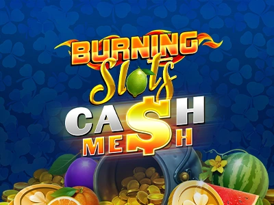 Burning Slots Cash Mesh Slot Logo