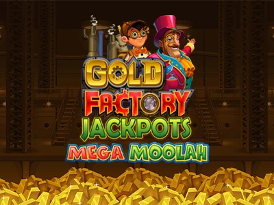 Gold Factory Jackpots Mega Moolah Slot Logo