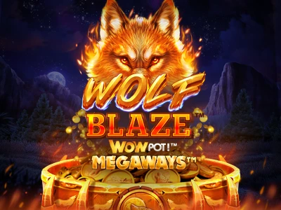 Wolf Blaze WowPot Megaways Slot Logo