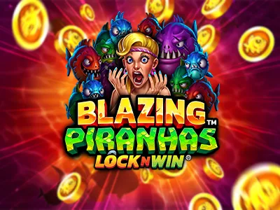 Blazing Piranhas LockNWin Slot Logo