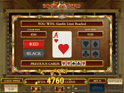 Rich Wilde and the Book of Dead - Gamble Feature
