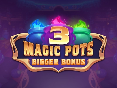 3 Magic Pots: Bigger Bonus Slot Logo