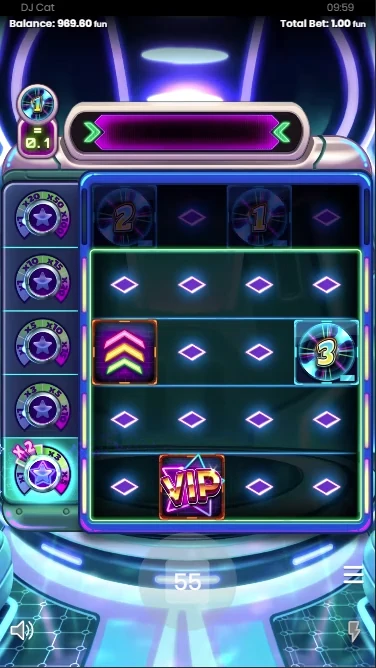 Screenshot of DJ Cat base gameplay