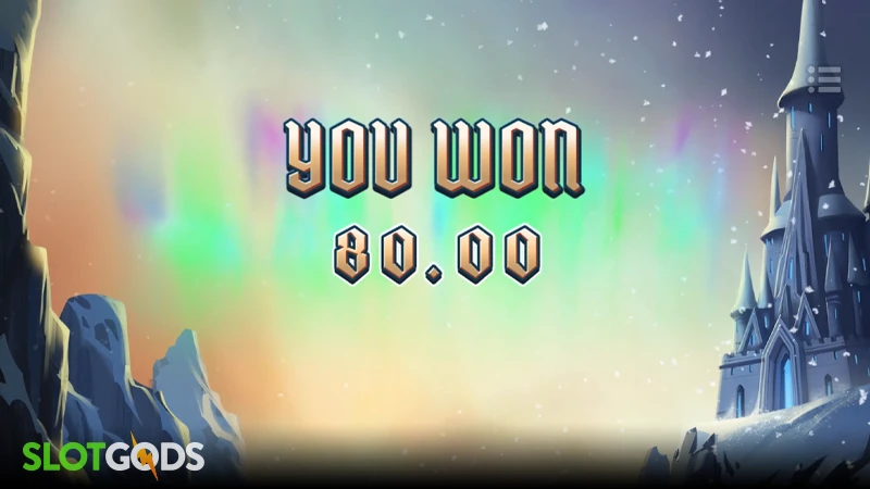 A screenshot of a big win in Crystal Queen's Coin slot