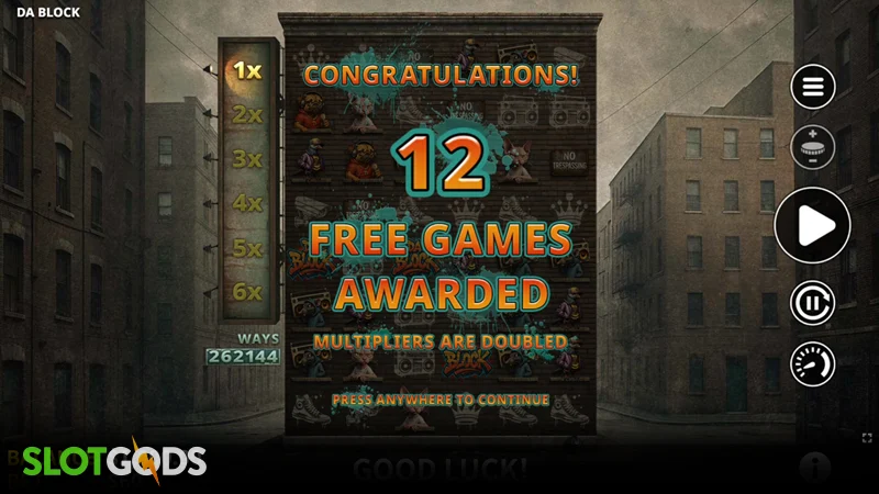 slot feature screenshot