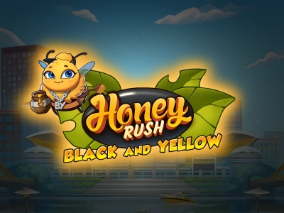 Honey Rush Black and Yellow Slot Logo