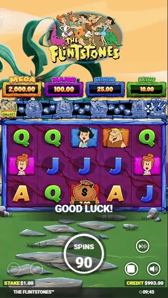 The Flintstones slot gameplay