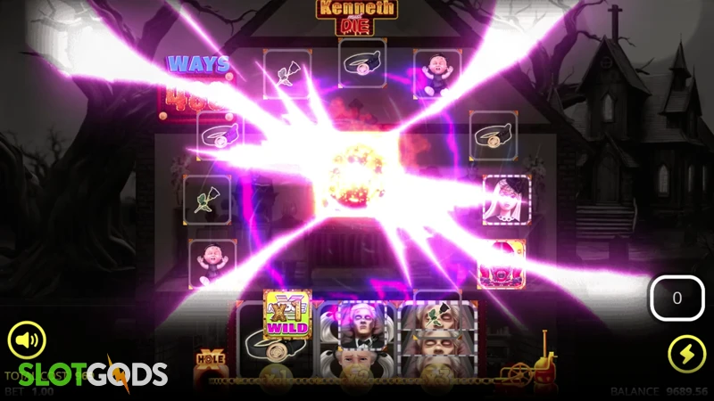 A screenshot of Kenneth Must Die slot bonus round