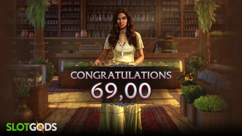 A screenshot of a big win in Immortal Romance 2
