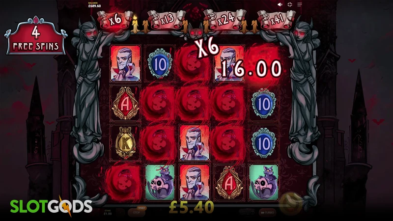 A screenshot of Midnight Thirst Deadspins feature gameplay