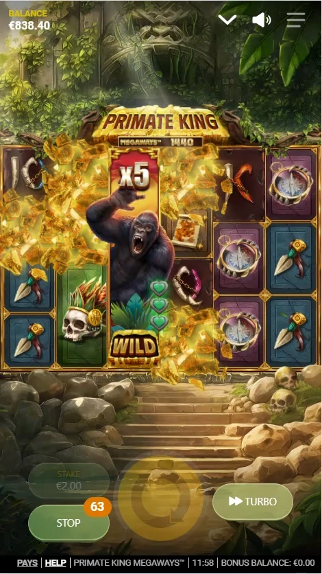 Primate King slot by Red Tiger feature gameplay