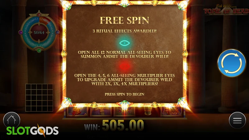 slot feature screenshot