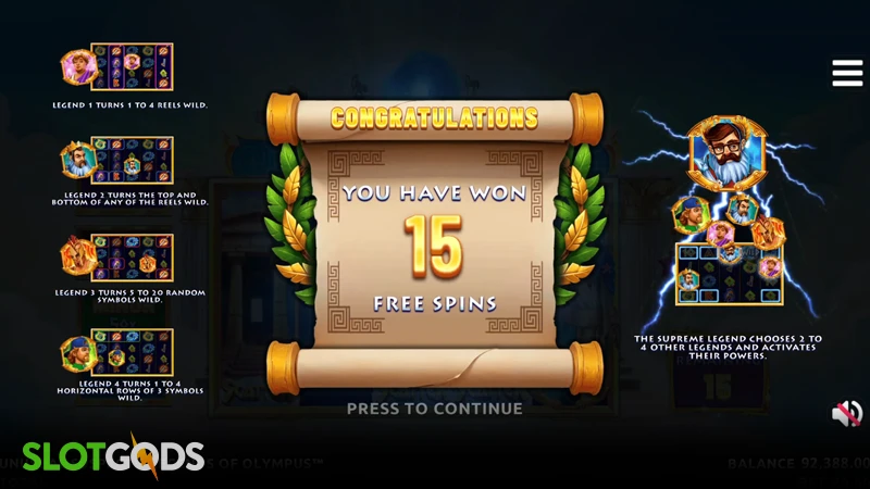 slot feature screenshot