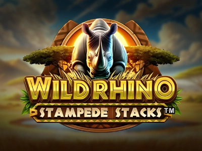 Wild Rhino Stampede Stacks Slot Logo