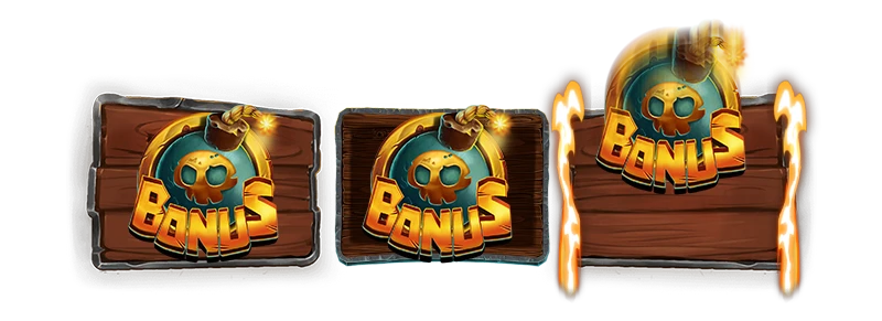 Example of symbols landing to give a bonus feature in an online slot