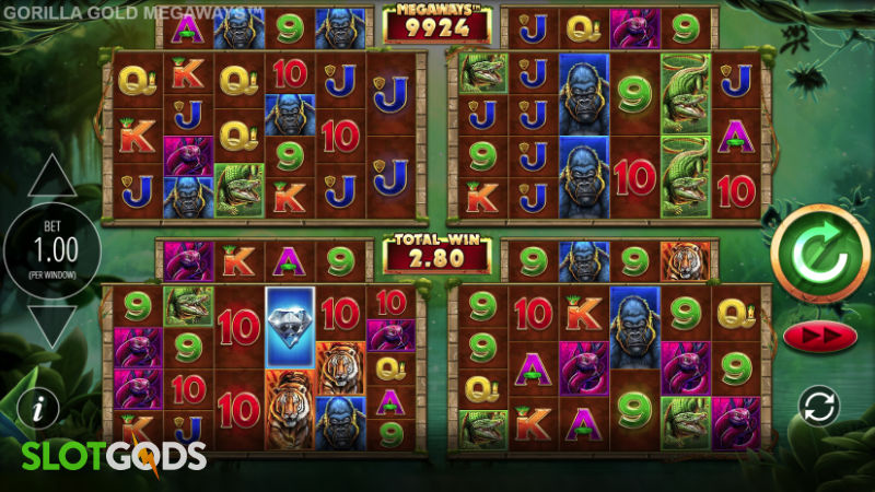 Gorilla Gold Megaways Online Slot by Blueprint Gaming Screenshot 1