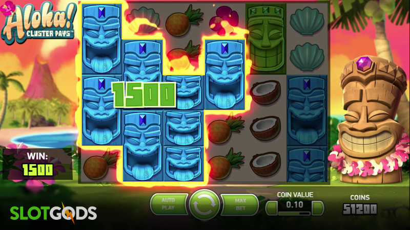 Aloha Cluster Pays Online Slot by NetEnt Screenshot 1