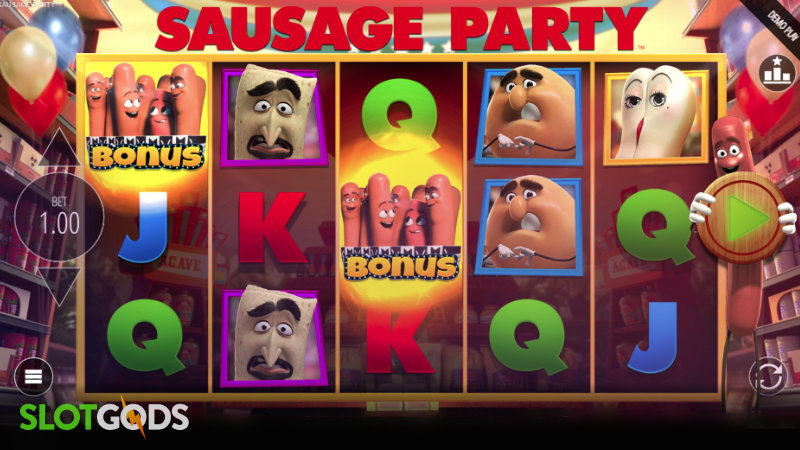Sausage Party Online Slot By Blueprint Gaming Screenshot 1