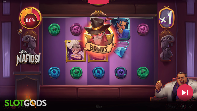 The Mafiosi Online Slot by Pete & Sons Screenshot 1