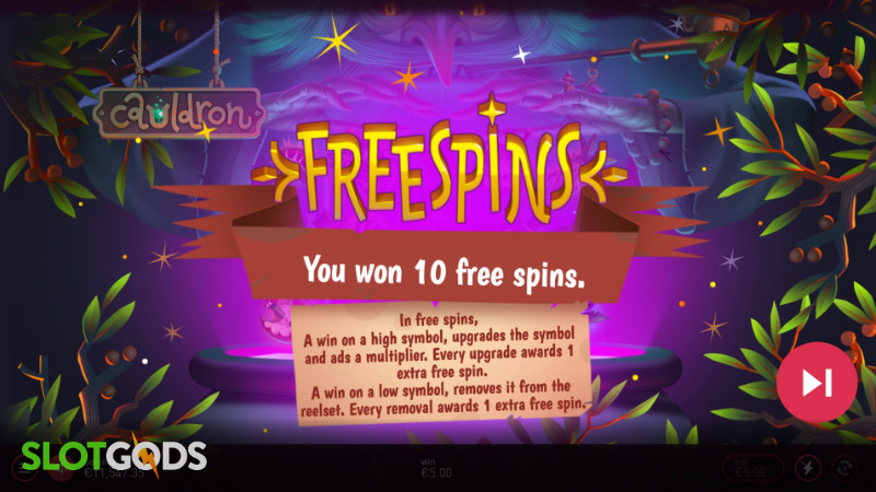 Cauldron Online Slot by Pete & Sons Screenshot 2