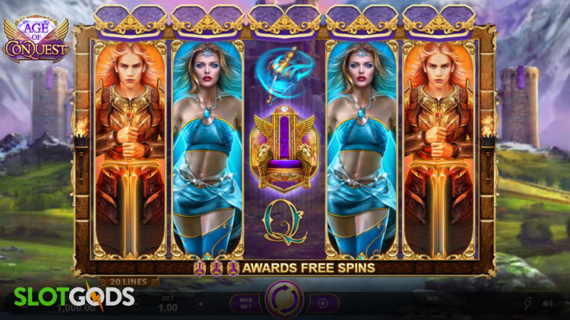Age of Conquest Online Slot by Neon Valley Studios Screenshot 1