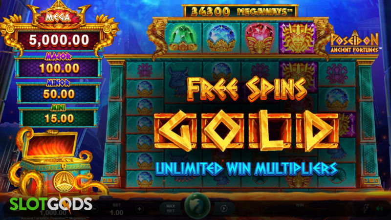 Ancient Fortunes Poseidon Megaways Online Slot by Triple Edge Studios Screenshot 2
