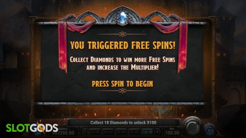 Diamonds of the Realm Online Slot by Playn GO Screenshot 2