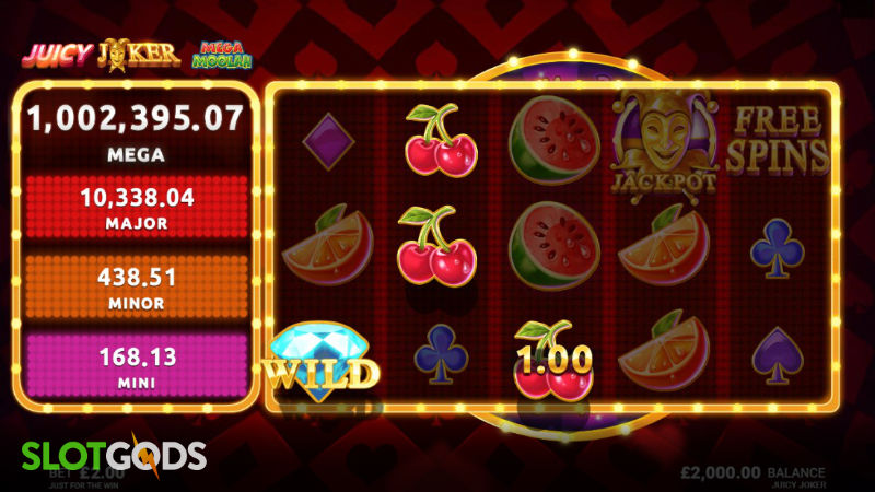 Juicy Joker Mega Moolah Online Slot by Microgaming Screenshot 1