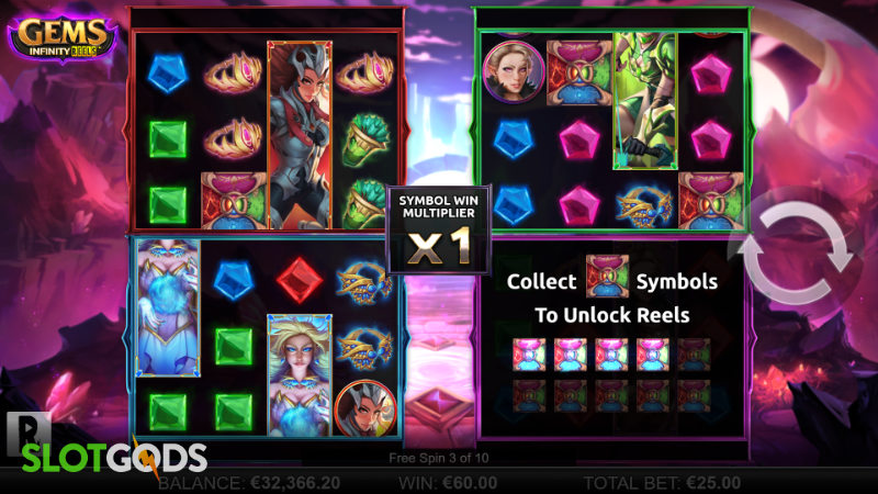 Gems Infinity Reels Online Slot by Reel Play Screenshot 1