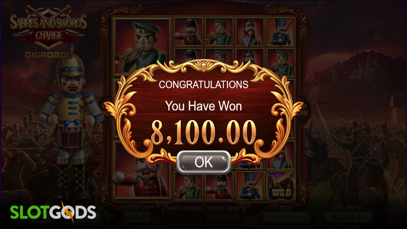 Swords and Sabres Charge Gigablox Online Slot by Yggdrasil Screenshot 3