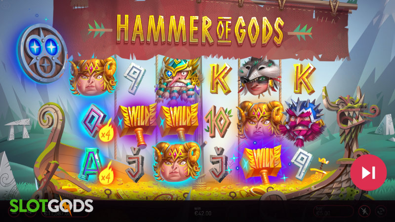 Hammer of Gods Online Slot by Peter and Sons Screenshot 1
