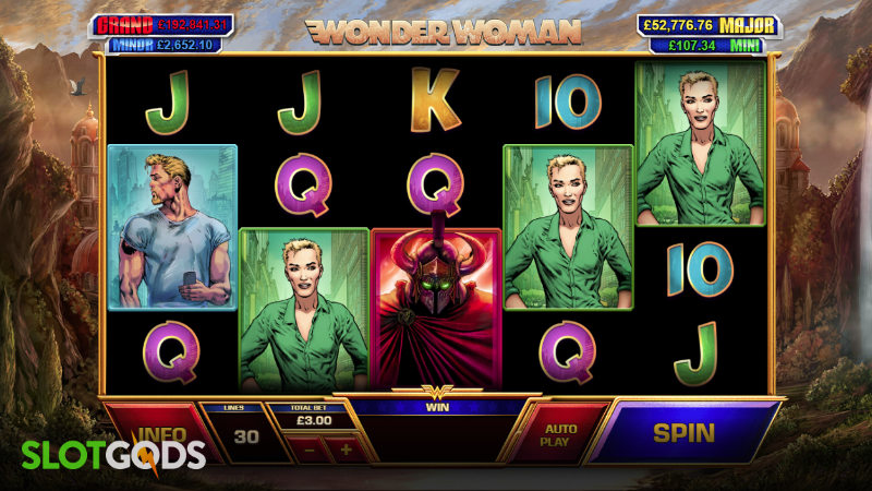 Wonder Woman Online Slot by Playtech Screenshot 1