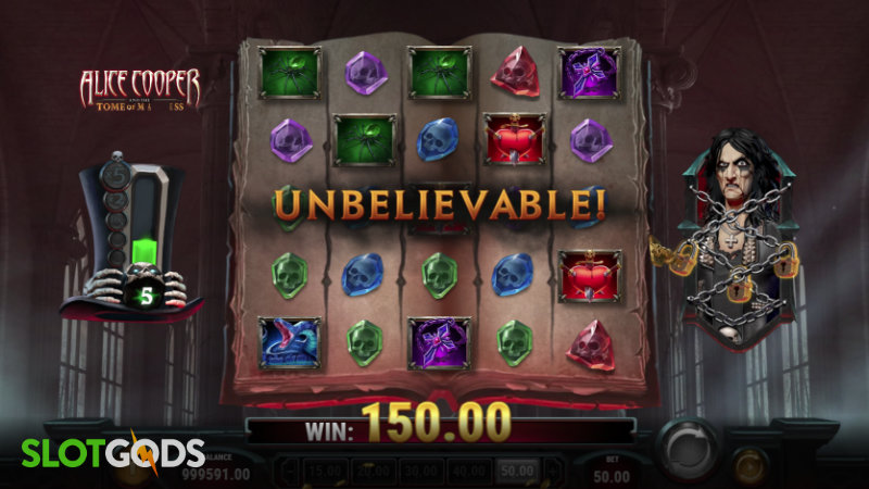 Alice Cooper and the Tome of Madness Online Slot by Playn Go Screenshot 1