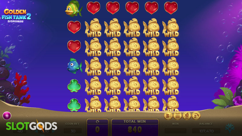 Golden Fish Tank 2 Gigablox Slot - Screenshot 2