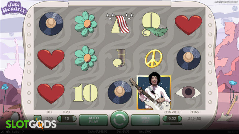 Jimi Hendrix Slot - Screenshot 
