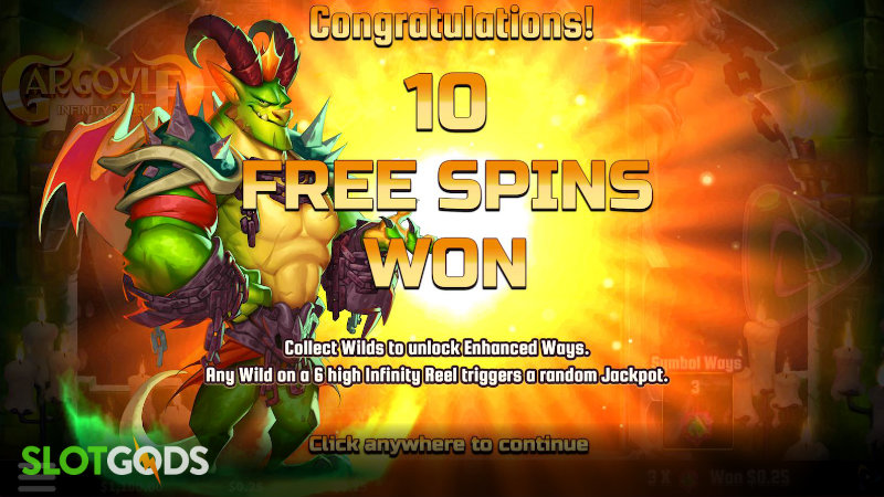 Gargoyle Infinity Reels Slot - Screenshot 2