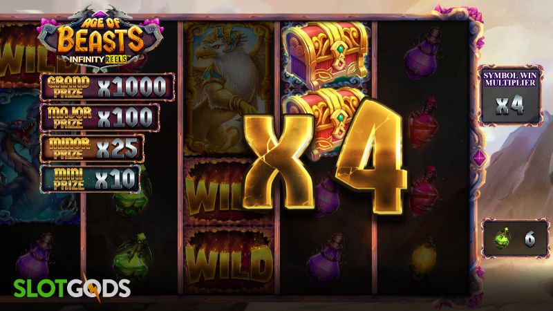 Age of Beasts Infinity Reels Slot - Screenshot 2