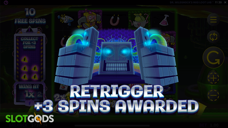 Dr Wildshock: Mad Loot Lab Slot - Screenshot 4