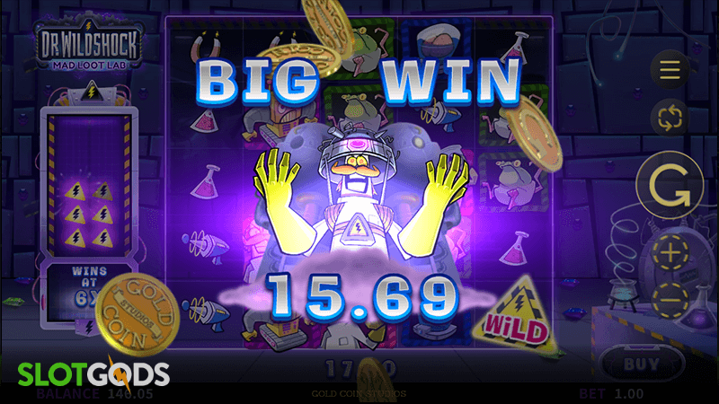 Dr Wildshock: Mad Loot Lab Slot - Screenshot 3