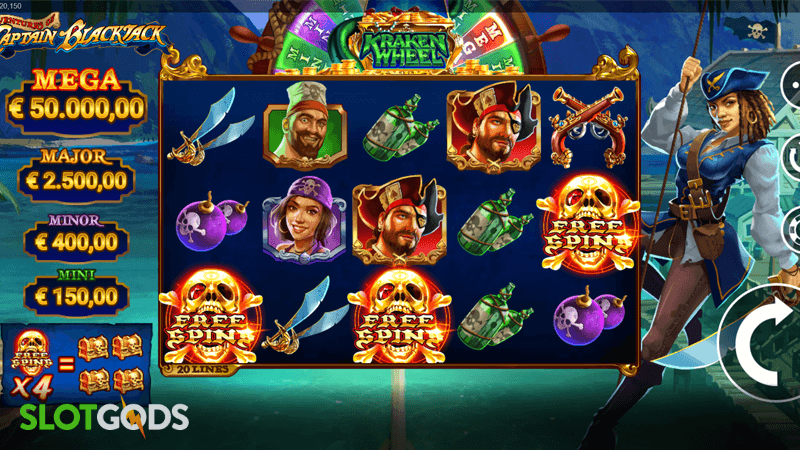 Adventures of Captain Blackjack Slot - Screenshot 