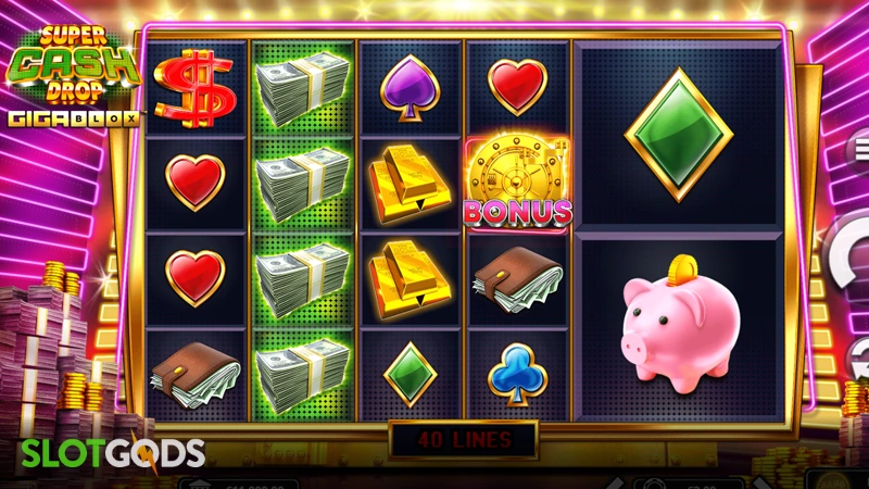 Super Cash Drop Gigablox Slot - Screenshot 