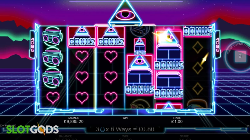 Neon Pyramid Slot - Screenshot 
