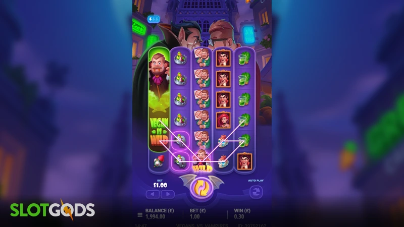 Vegans vs Vampires Slot - Screenshot 2