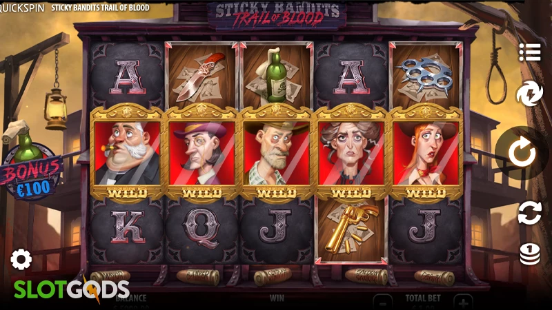Sticky Bandits: Trail of Blood Slot - Screenshot 