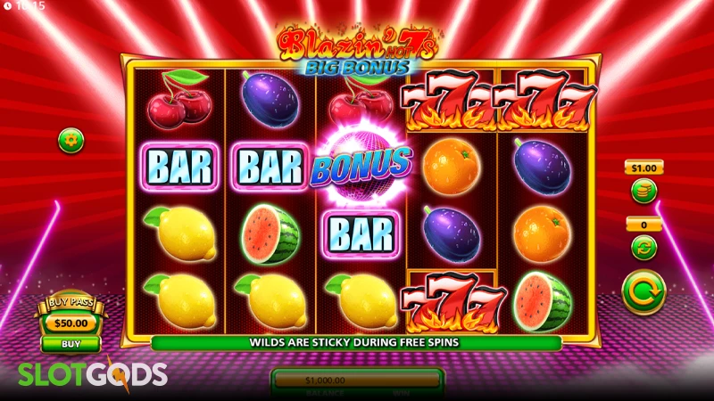 Blazin Hot 7s Big Bonus Slot - Screenshot 2