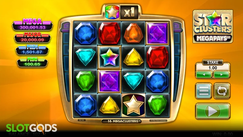 Star Clusters Megapays Online Slot by Big Time Gaming