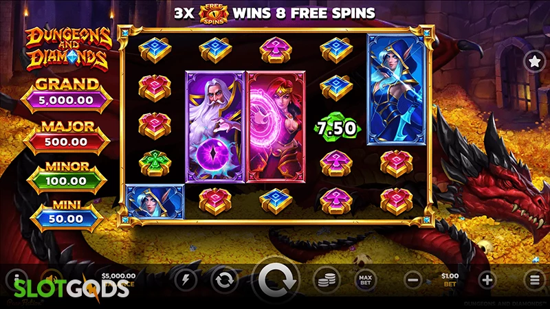 Dungeons and Diamonds Slot - Screenshot 
