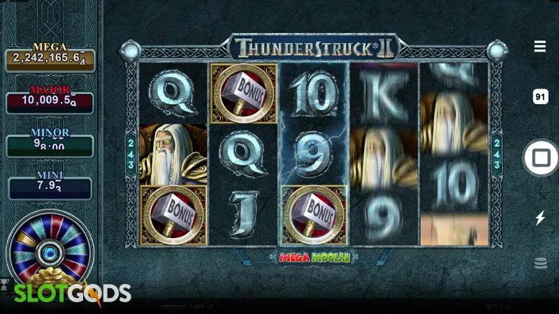 Thunderstruck II Mega Moolah Slot - Screenshot 3