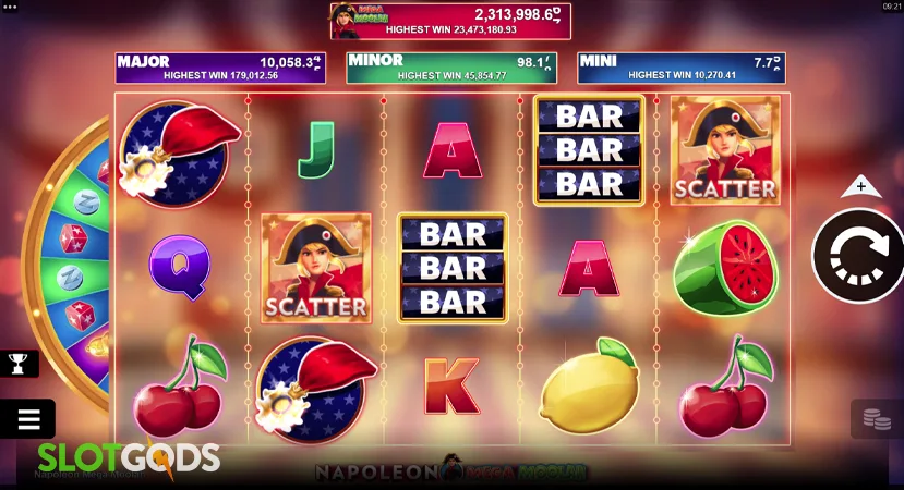 Napoleon Mega Moolah Slot - Screenshot 