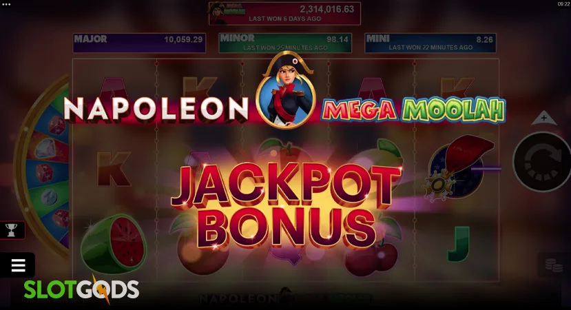 Napoleon Mega Moolah Slot - Screenshot 3